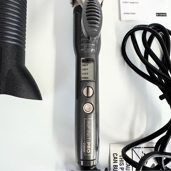 Conair Infinitipro Nano Tourmaline Ceramic 1.25" Curling Iron & Barrel Sleeve - Picture 7 of 12